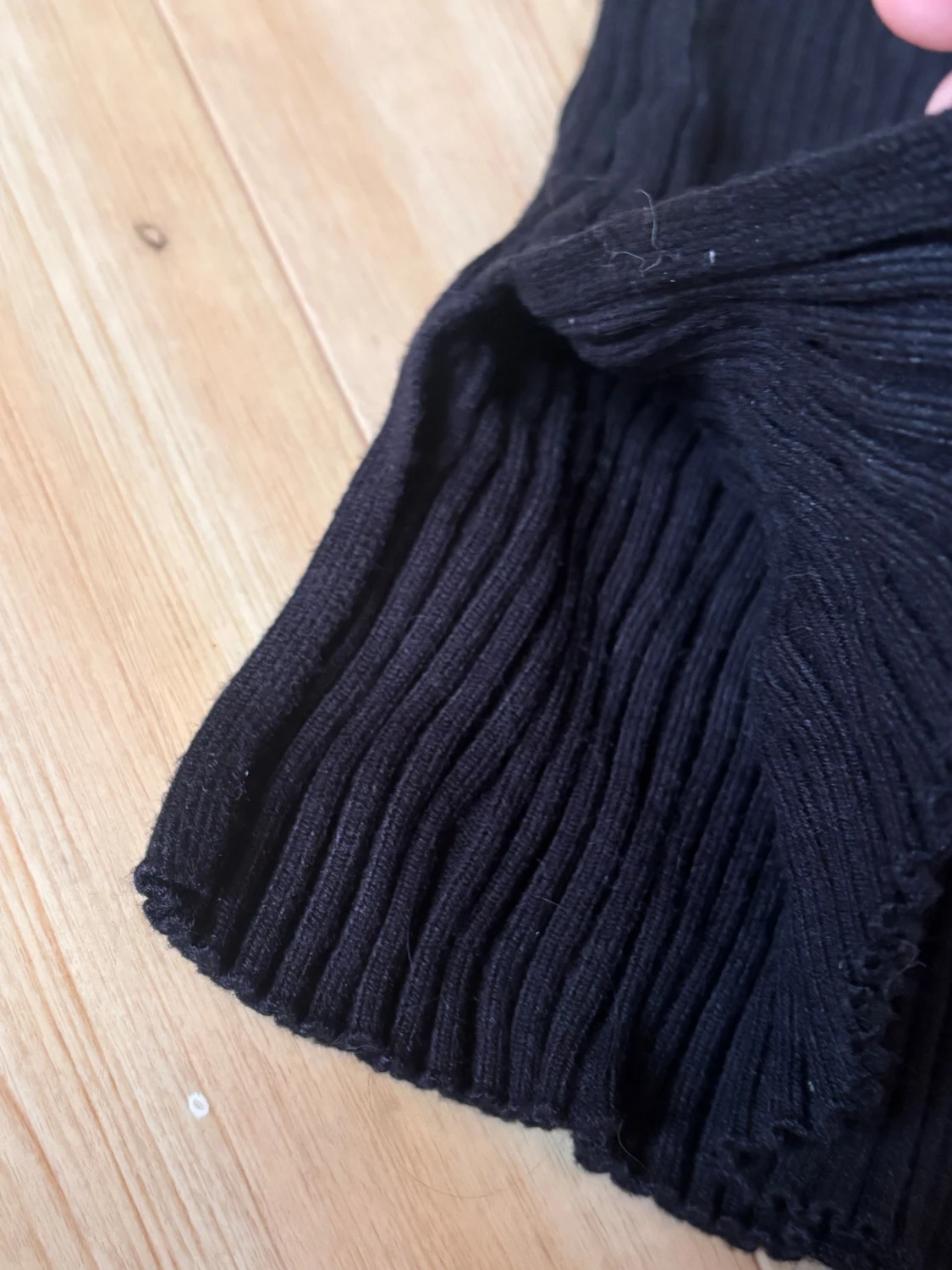 Svart ribbad långklänning från Shein - 1