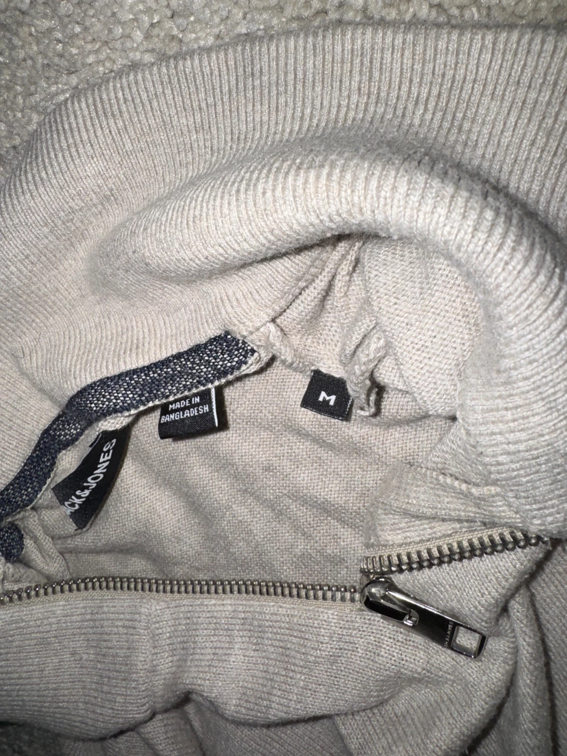 Ljusgrå half zip/q zip tröja Jack & Jones - 2