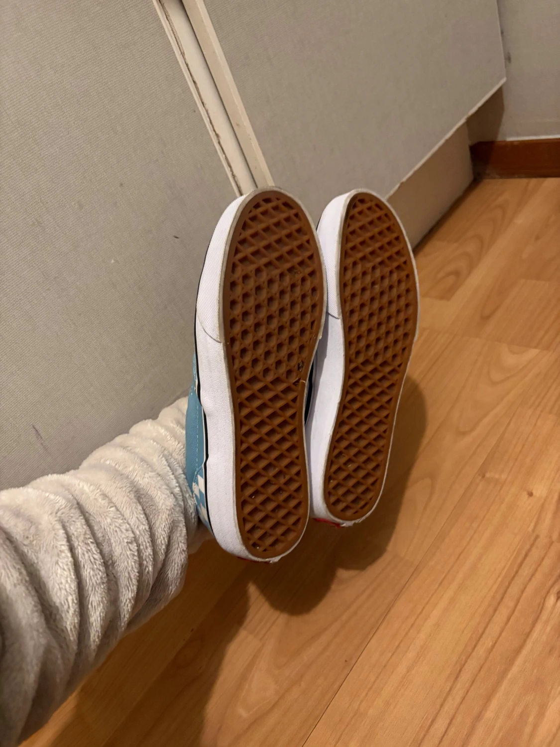 Vans slip-on blåvita rutig sneakers - 1