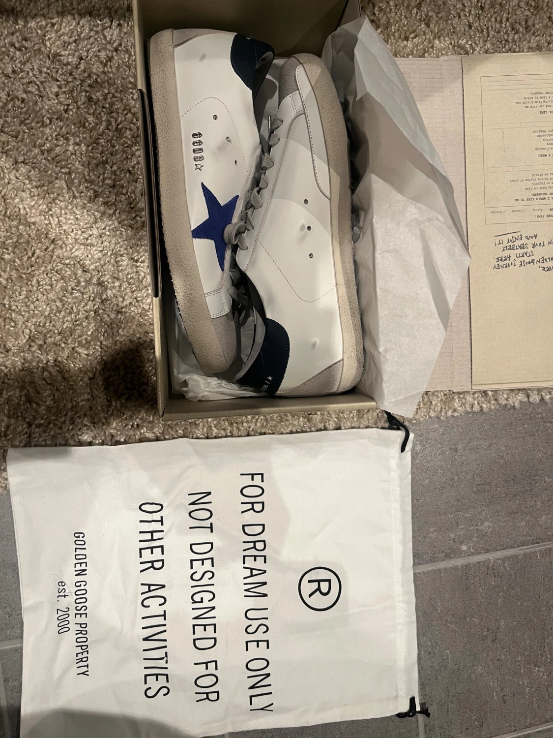 Golden Goose Super-Star sneakers vit/blå - 1