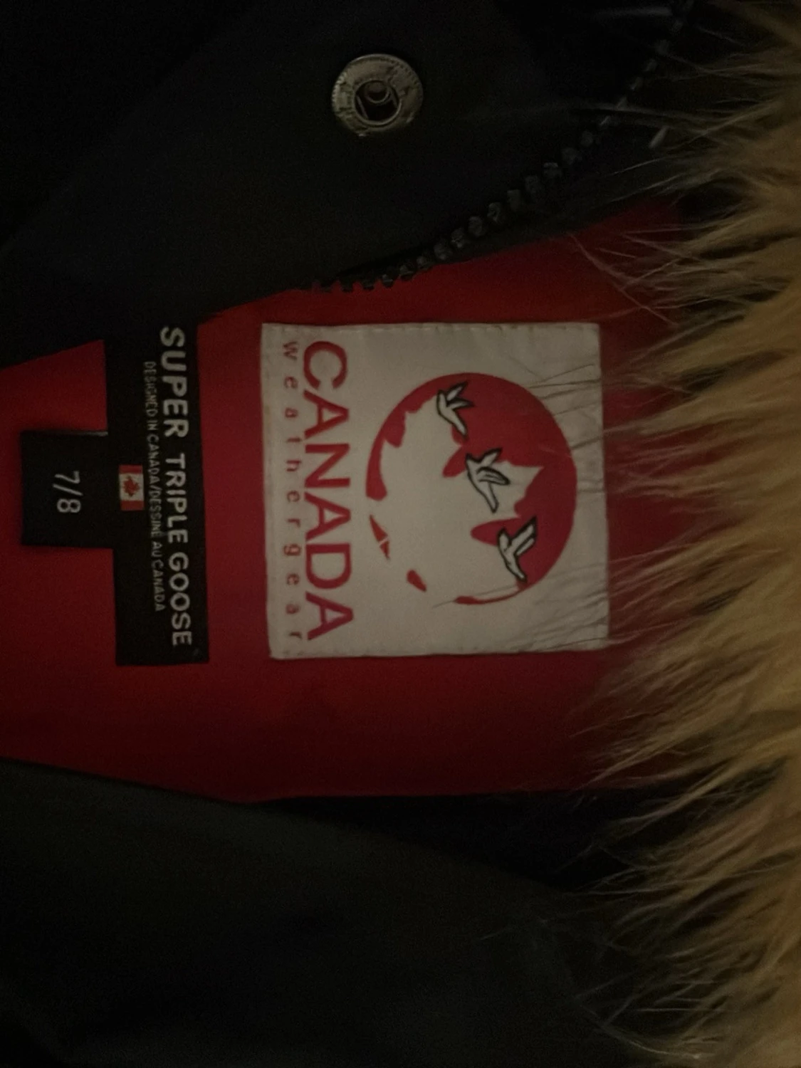 Svart parkas med fuskpäls från Canada Goose - 2