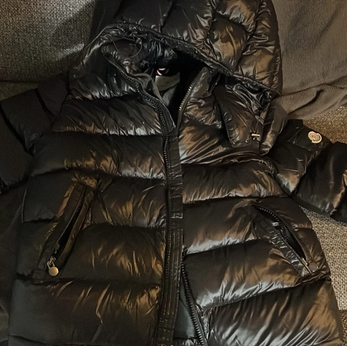 Svart Moncler pufferjacka  - 5