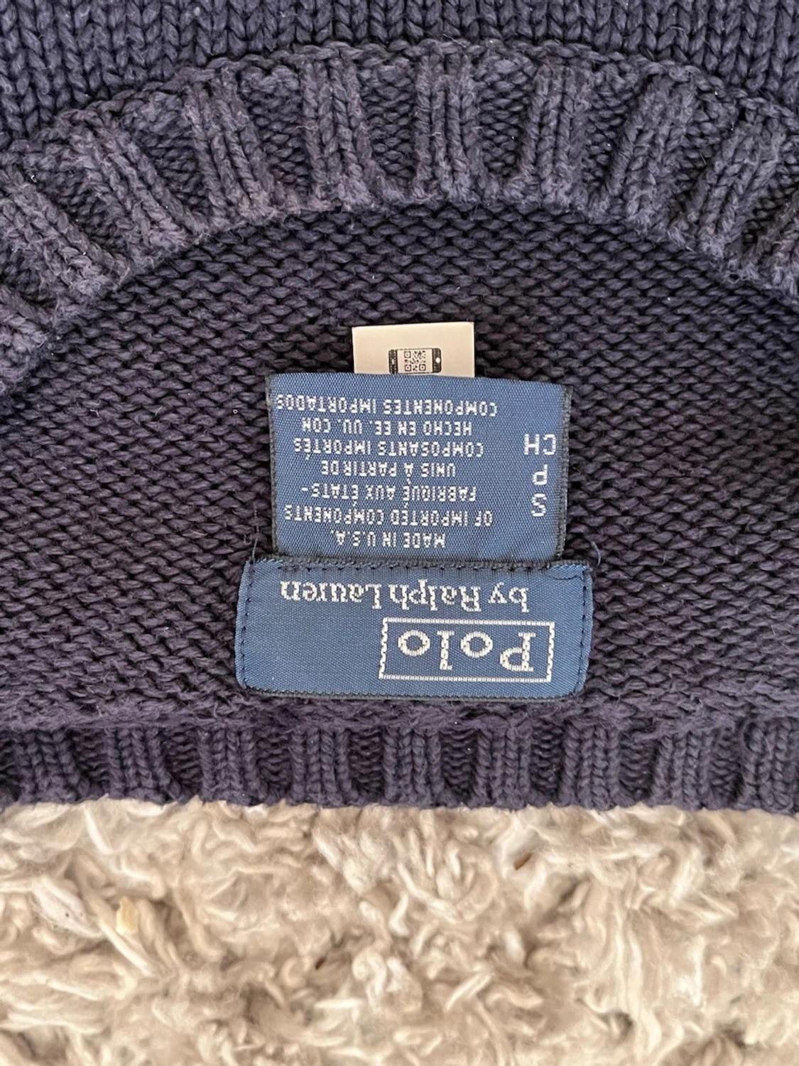 Mörkblå stickad tröja Polo Ralph Lauren - 2