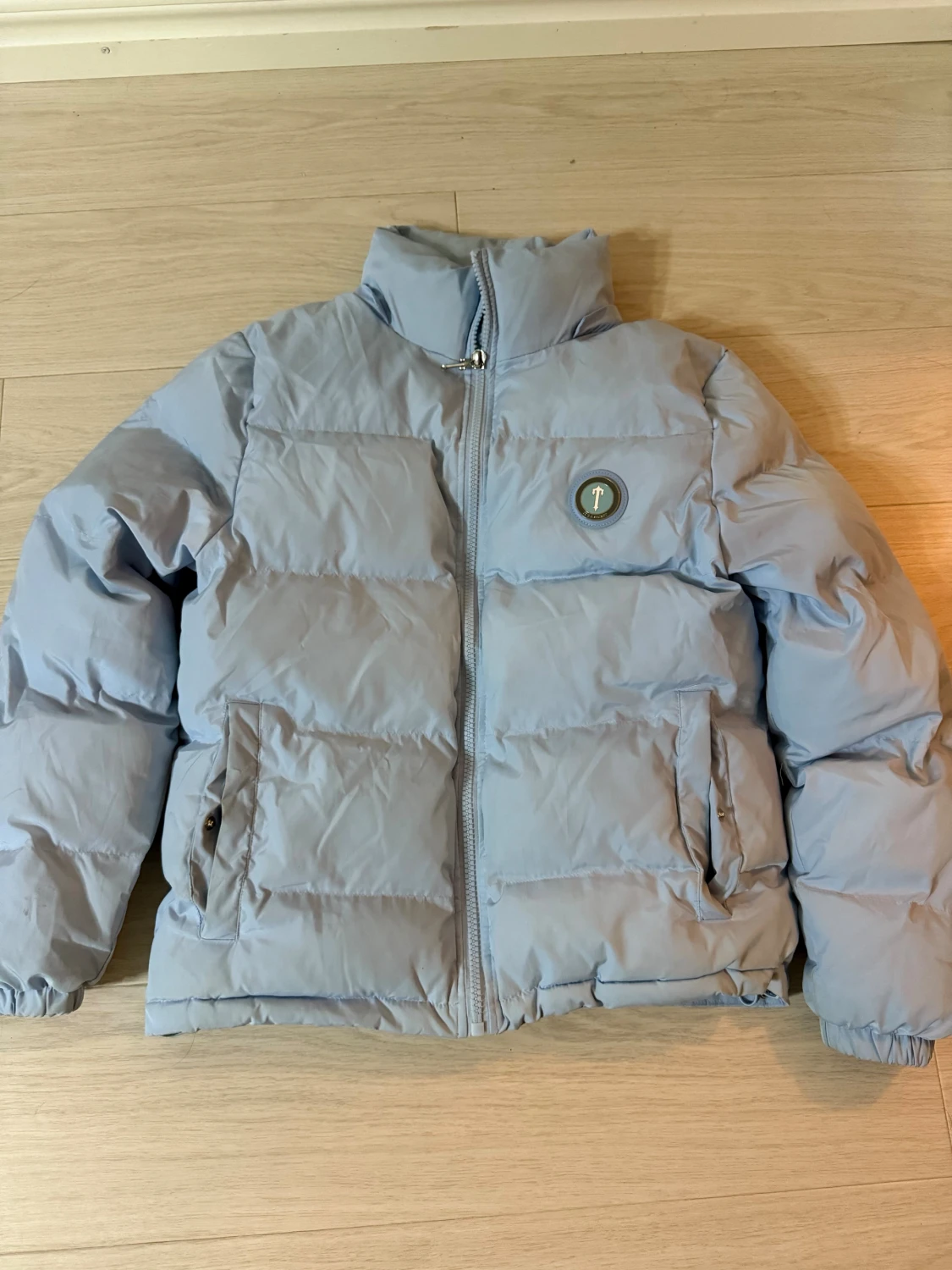 Trapstar ljusblå pufferjacka med huva - 1