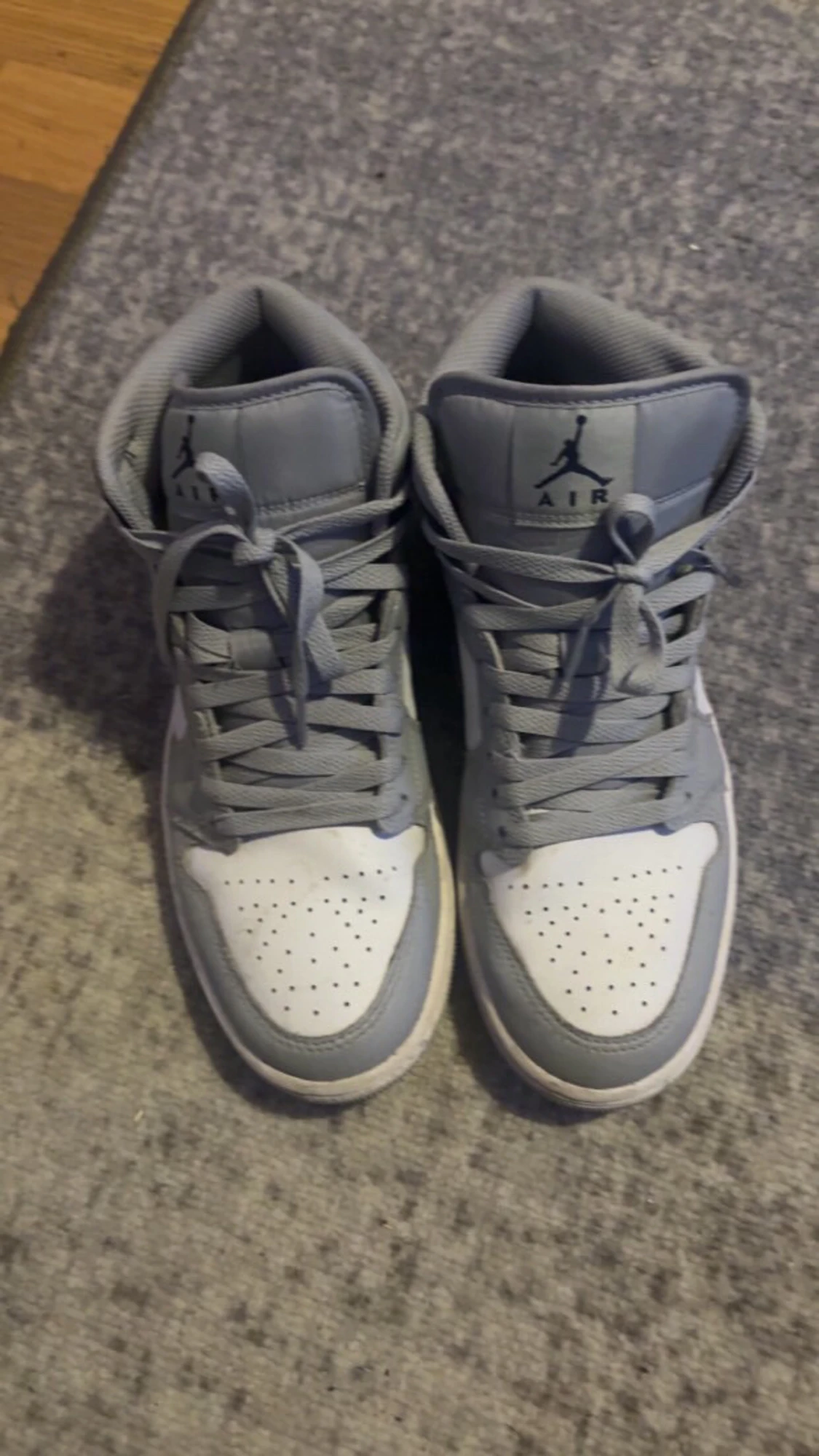 Nike Air Jordan 1 Mid grå/vit - 2