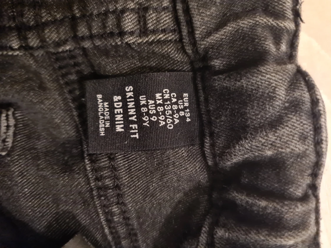 Svarta skinny jeans från Denim, stl 134 - 2