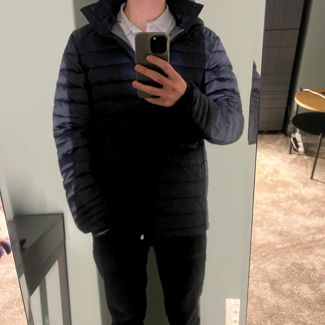 Mörkblå pufferjacka  - 3