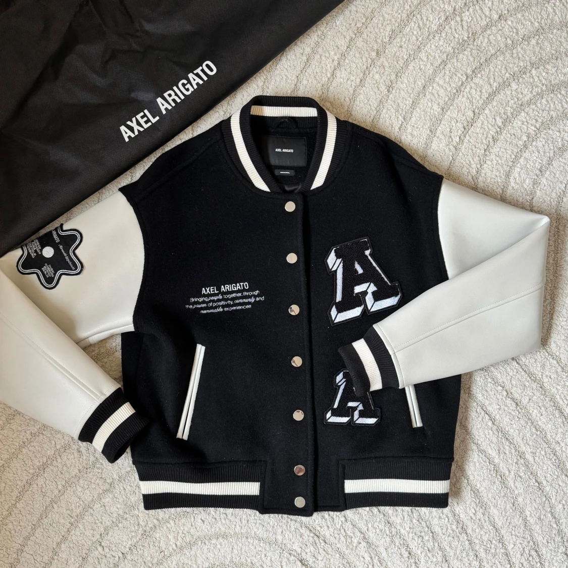 Illusion Varsity Jacket Black Axel Arigato