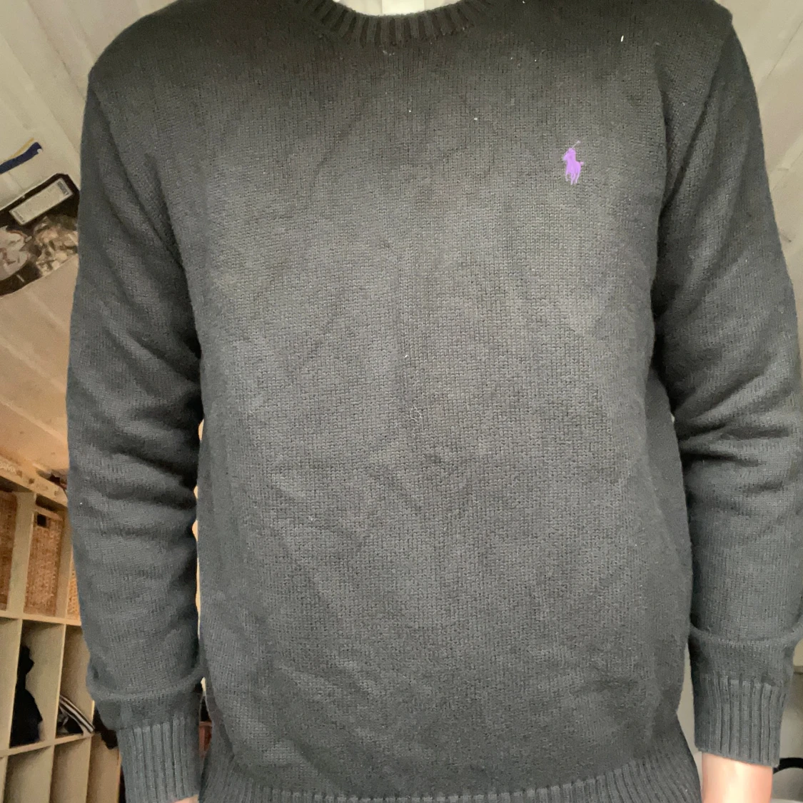 Svart stickad tröja från Polo Ralph Lauren