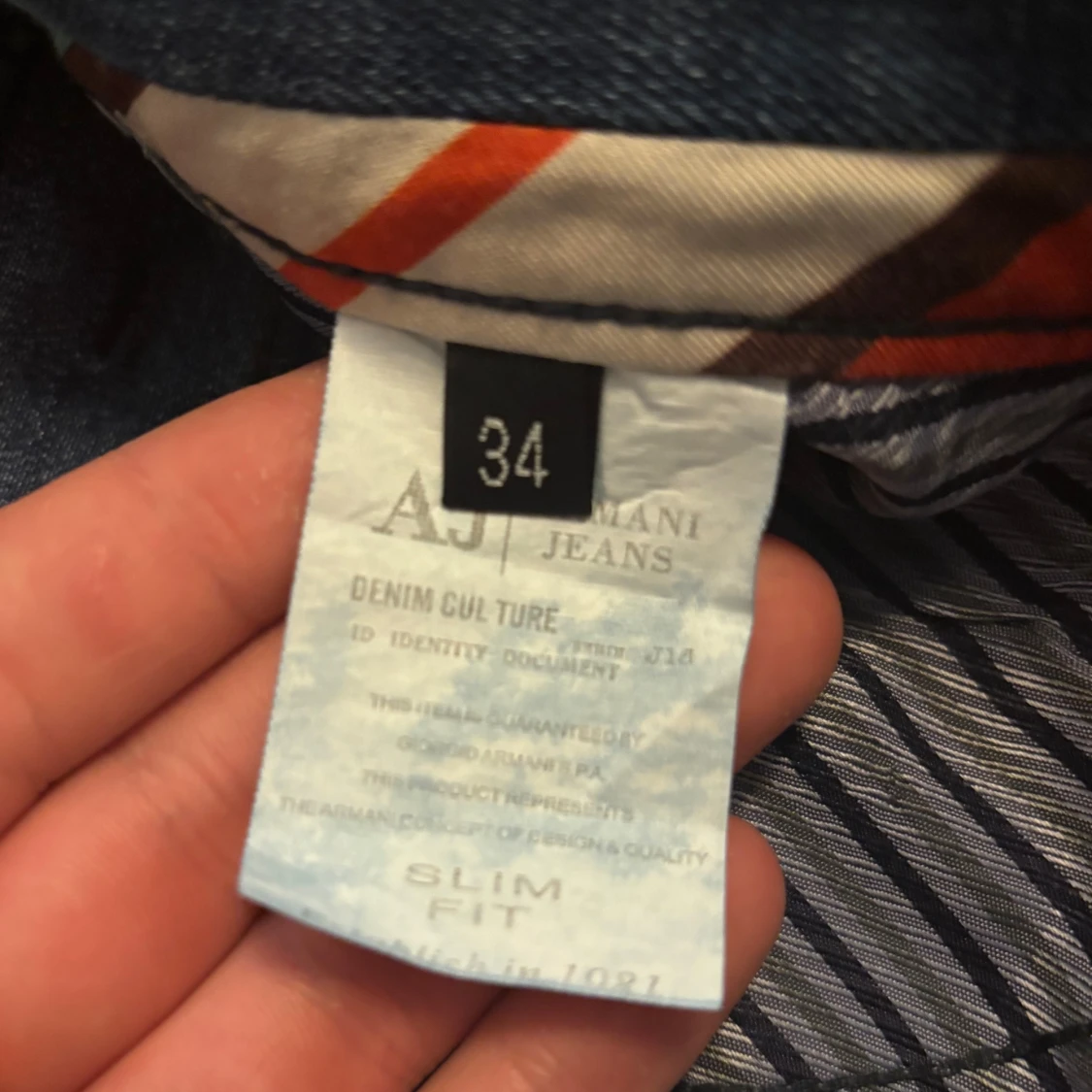 Armani Jeans slim fit blå denim - 3