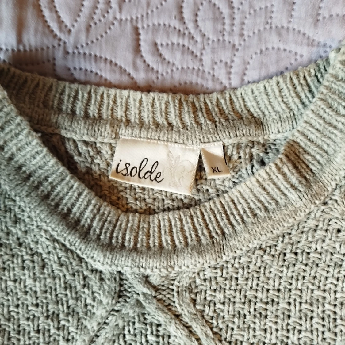 Grön stickad tröja från Isolde XL - 1