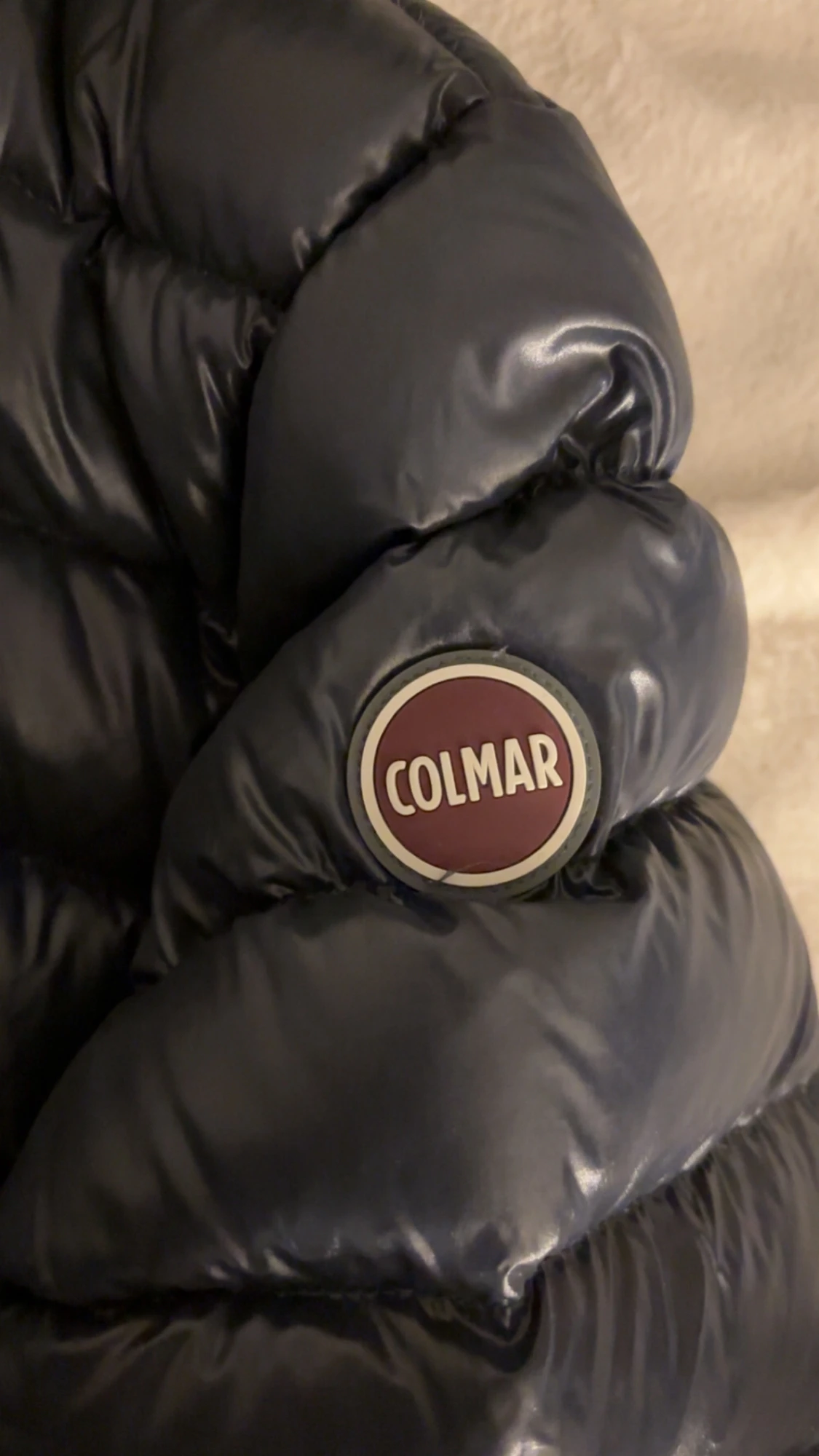 Mörkblå Colmar dunjacka med huva - 3