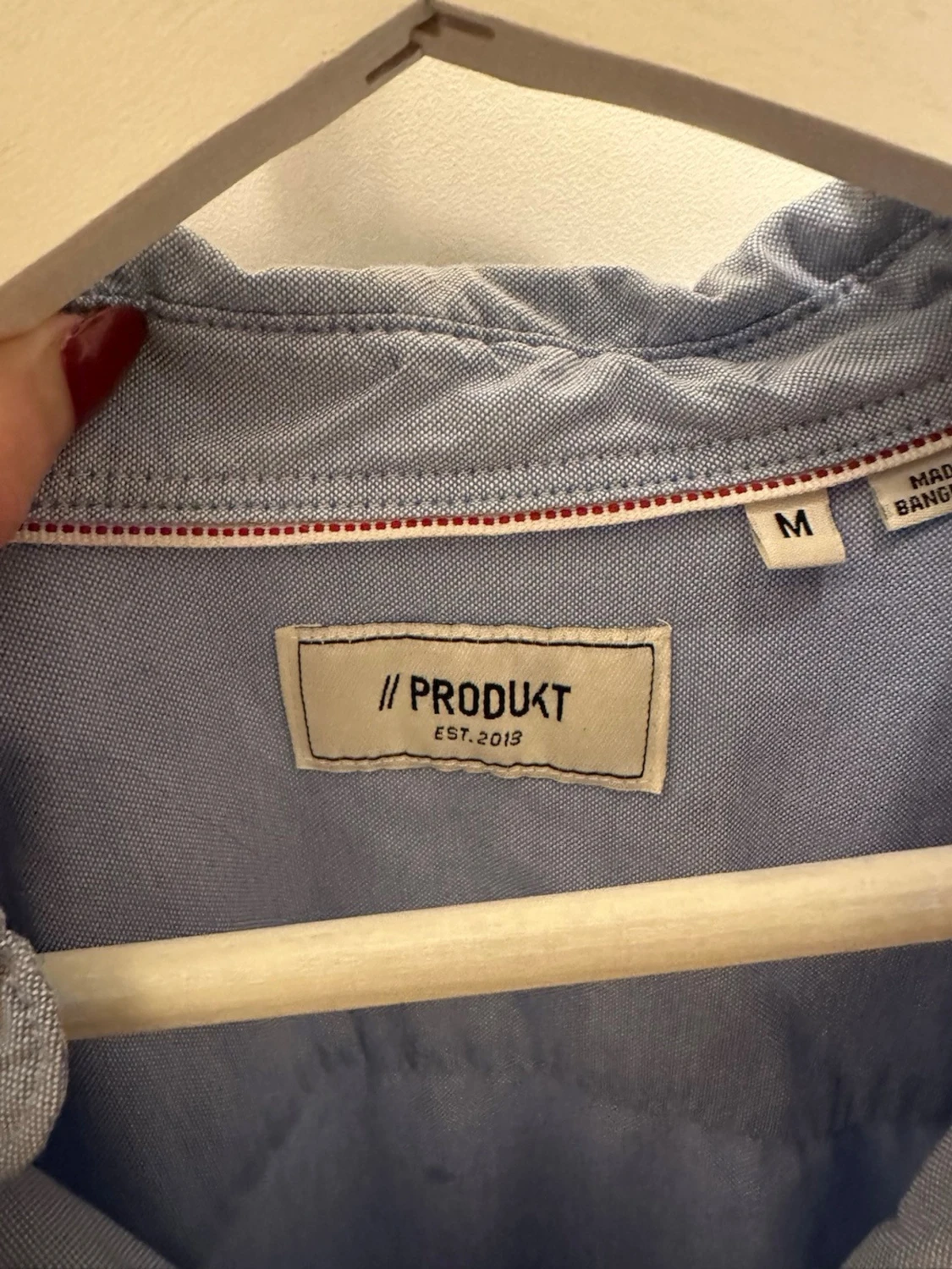 Ljusblå kortärmad skjorta från Produkt - 1