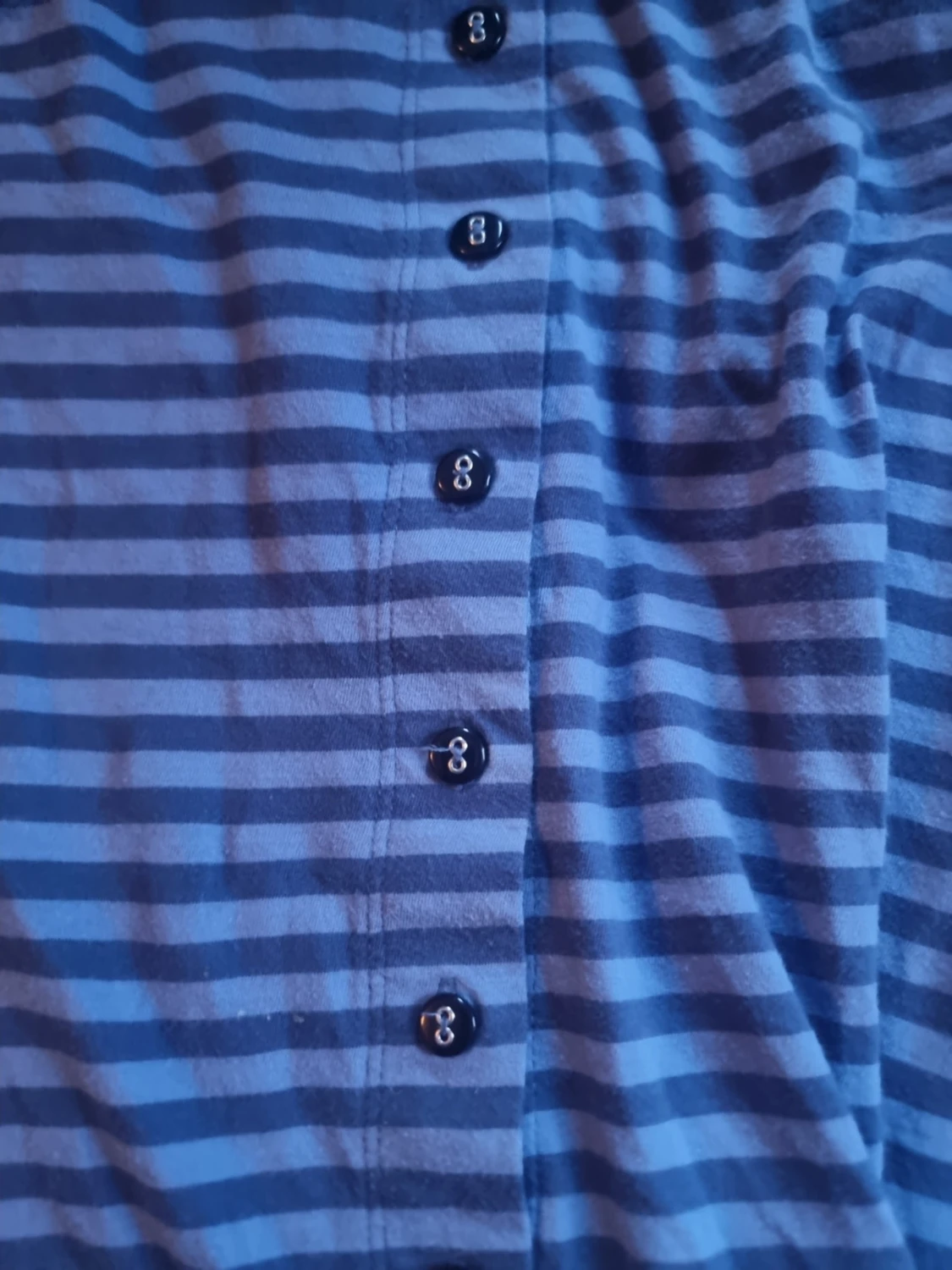 Blå och grå randig kortklänning - 3