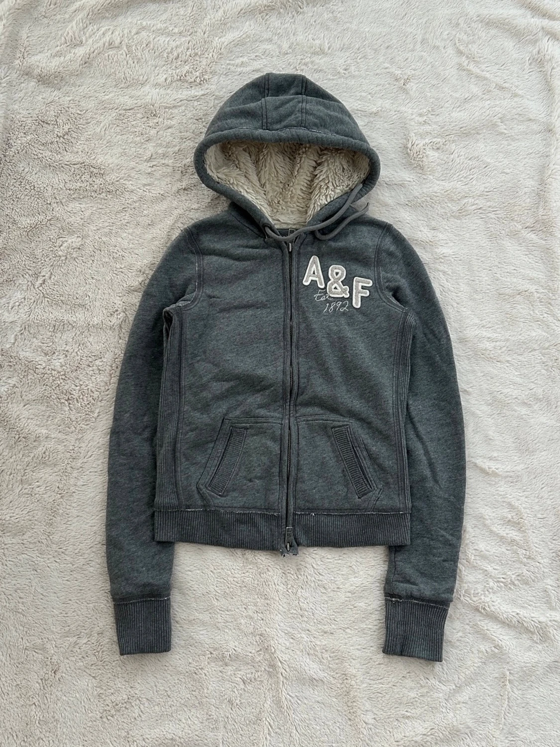 Abercrombie & fitch vintage zip med foder  - 1