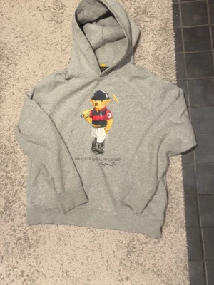 Grå Ralph lauren hoodie - Säljer en stilren grå polo Ralph lauren hoodie i väldigt bra skick. 