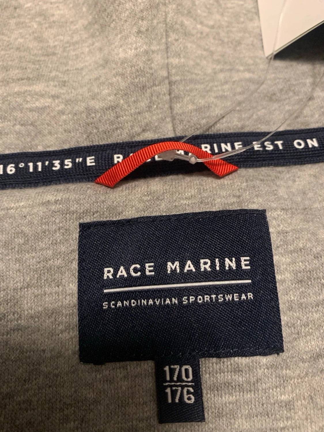 Grå racemarine hoodie - 2