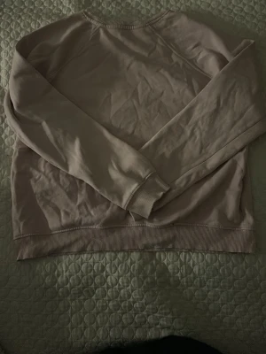 Ljus rosa hoodie - En ljus rosa hoodie utan luva och i ganska bra skick, men finns lite målarfärg på backsidan av vänstra armen!