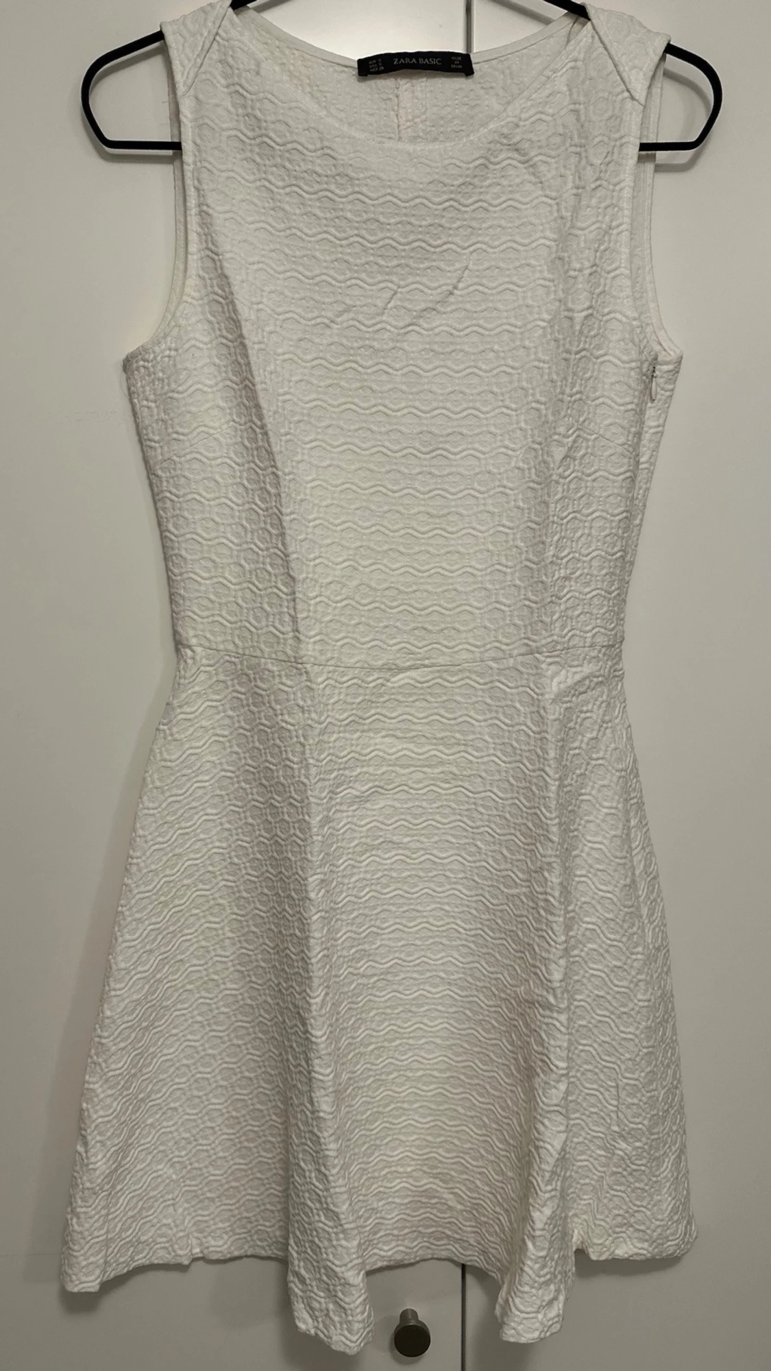 Vit kort klänning från Zara Basic