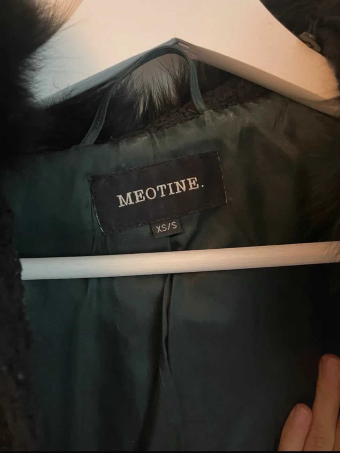 Svart teddyjacka med fuskpäls från Meotine - 3