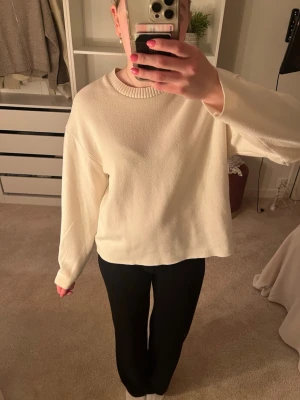 Tröja från Zara  - Beige tröja från Zara med ett sträck i ryggen som detalj. 