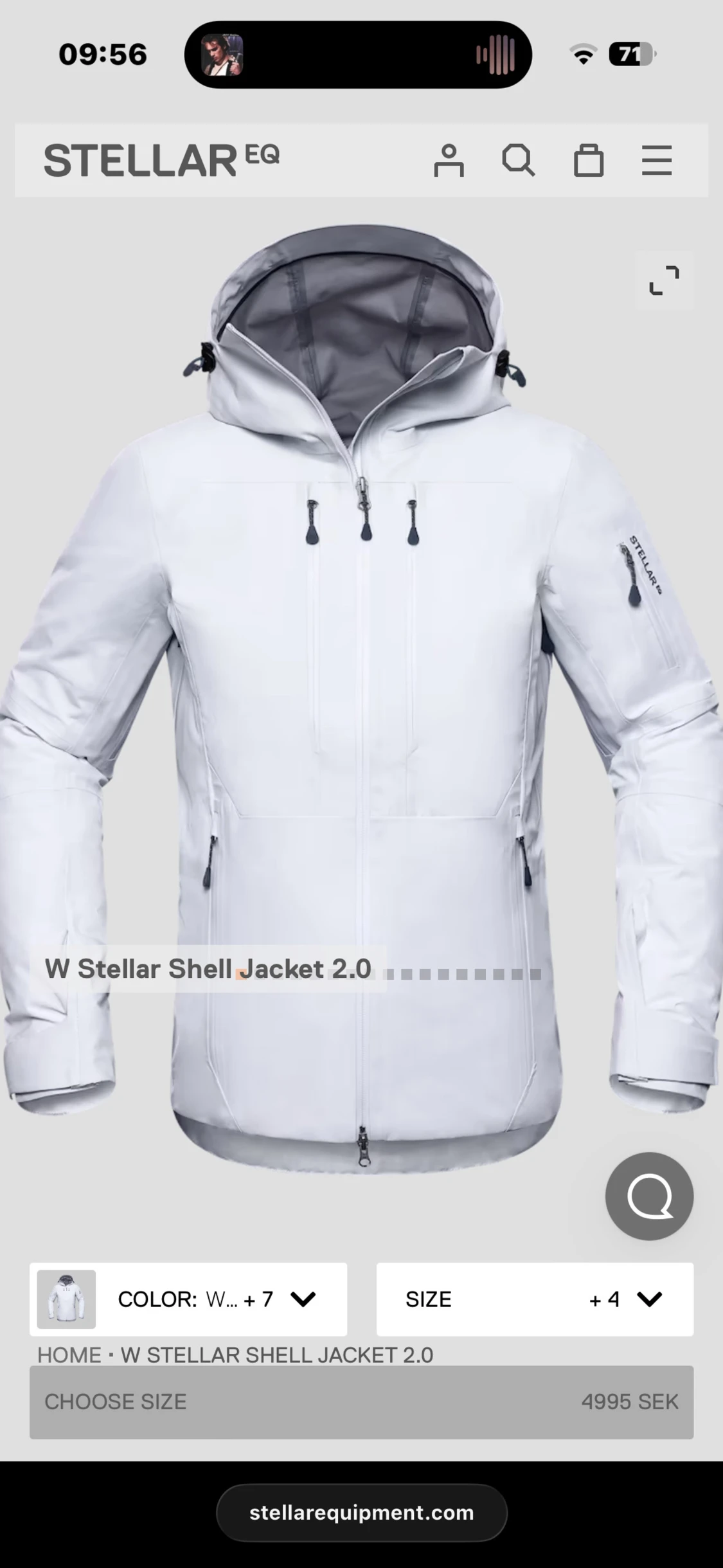 Vit vindjacka från Stellar Equipment