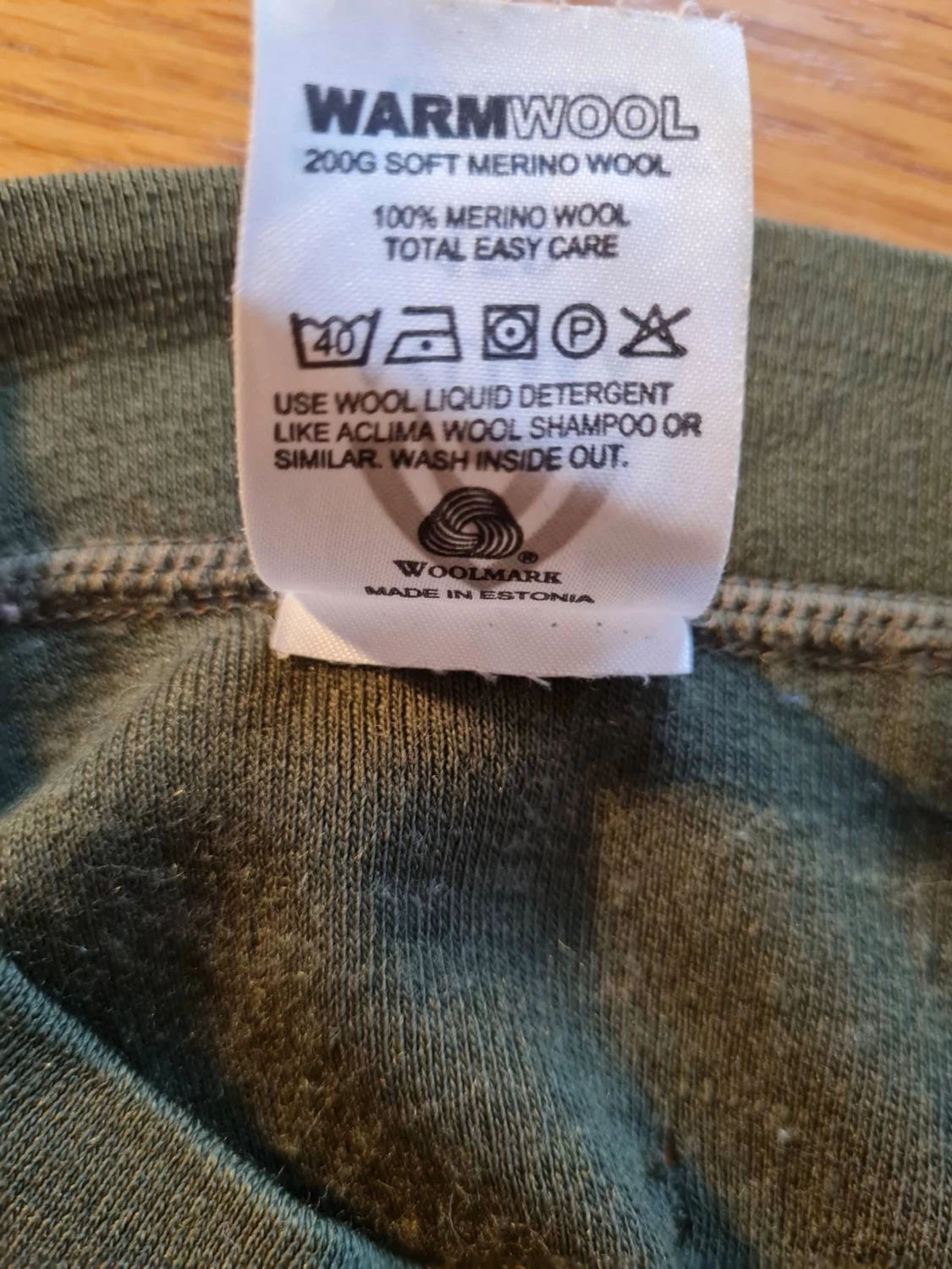 Mörkgrön långärmad tröja från Aclima strl 150 (barn) - 3