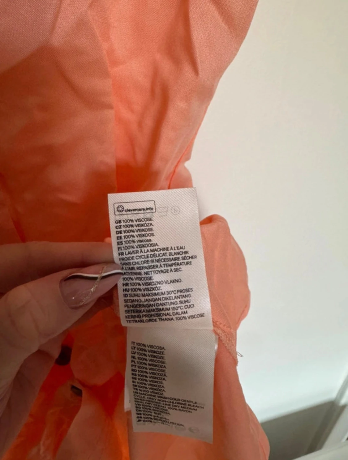 Persikofärgad klänning H&M  - 3