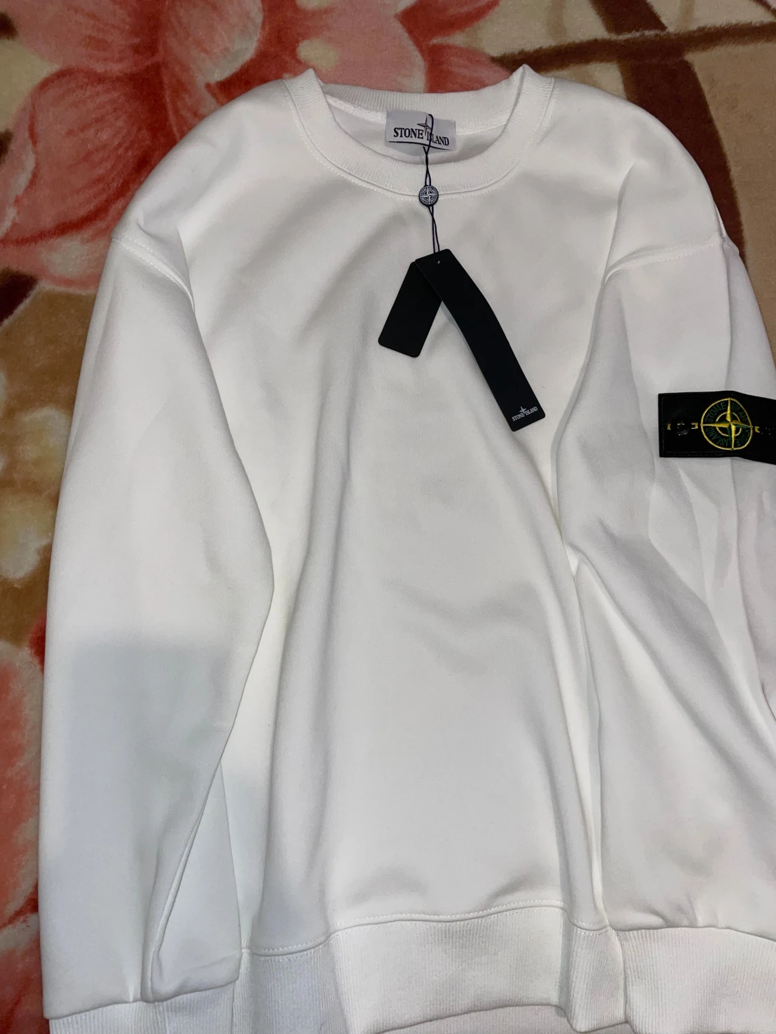 Vit Stone Island sweatshirt M - 1