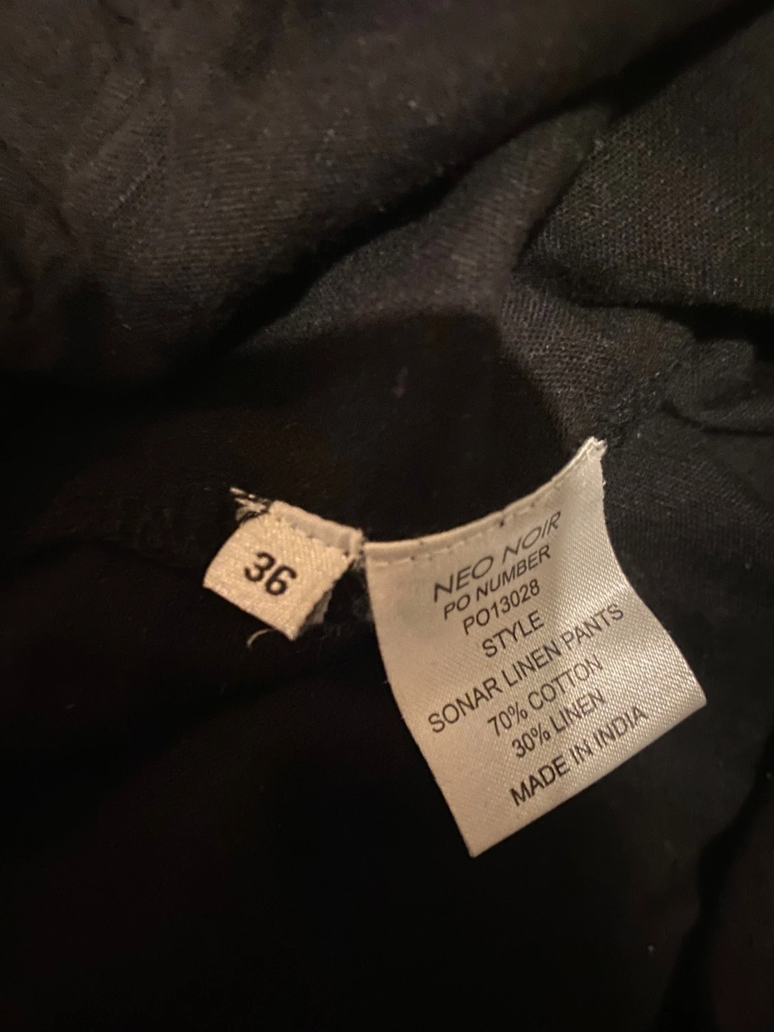 Svarta linnebyxor från Neo Noir, strl 36 - 3
