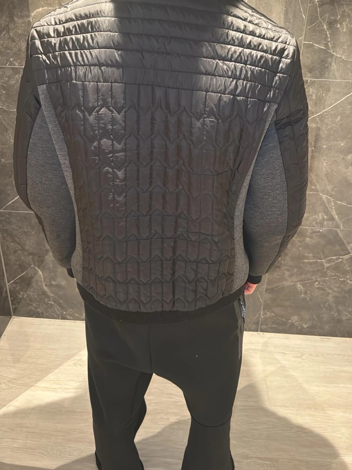 Svart quiltad jacka från Balmain - 2