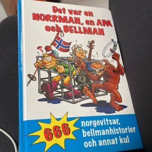 Det var en norrman, en apa och Bellman - 666 skämt och historier om norrmän, Bellman, apor och mycket mer! Perfekt för dig som gillar att skratta åt roliga historier om familjeliv, skolan och knasiga karaktärer. Fylld med humoristiska illustrationer och vitsar som garanterat får dig att dra på smilbanden.