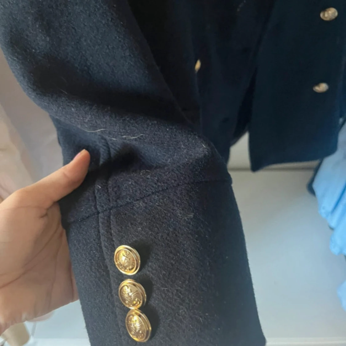 Mörkblå skepparkavaj från Zara Girls - 3