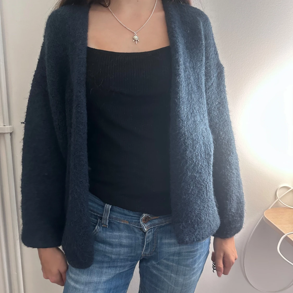 Mörkblå Lindex kofta - 2