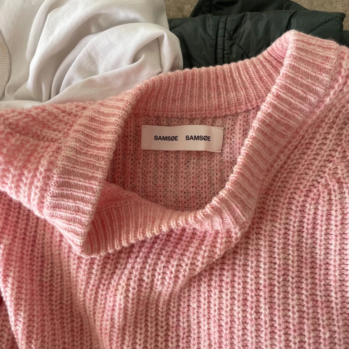 Jätte fin rosa samsø samsø stickad tröja!! - 3