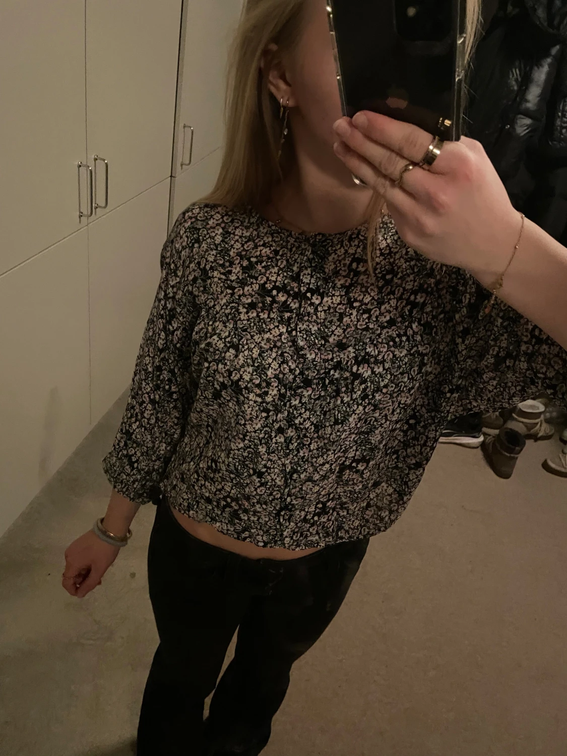 Blommig blus från Lindex XS - 4