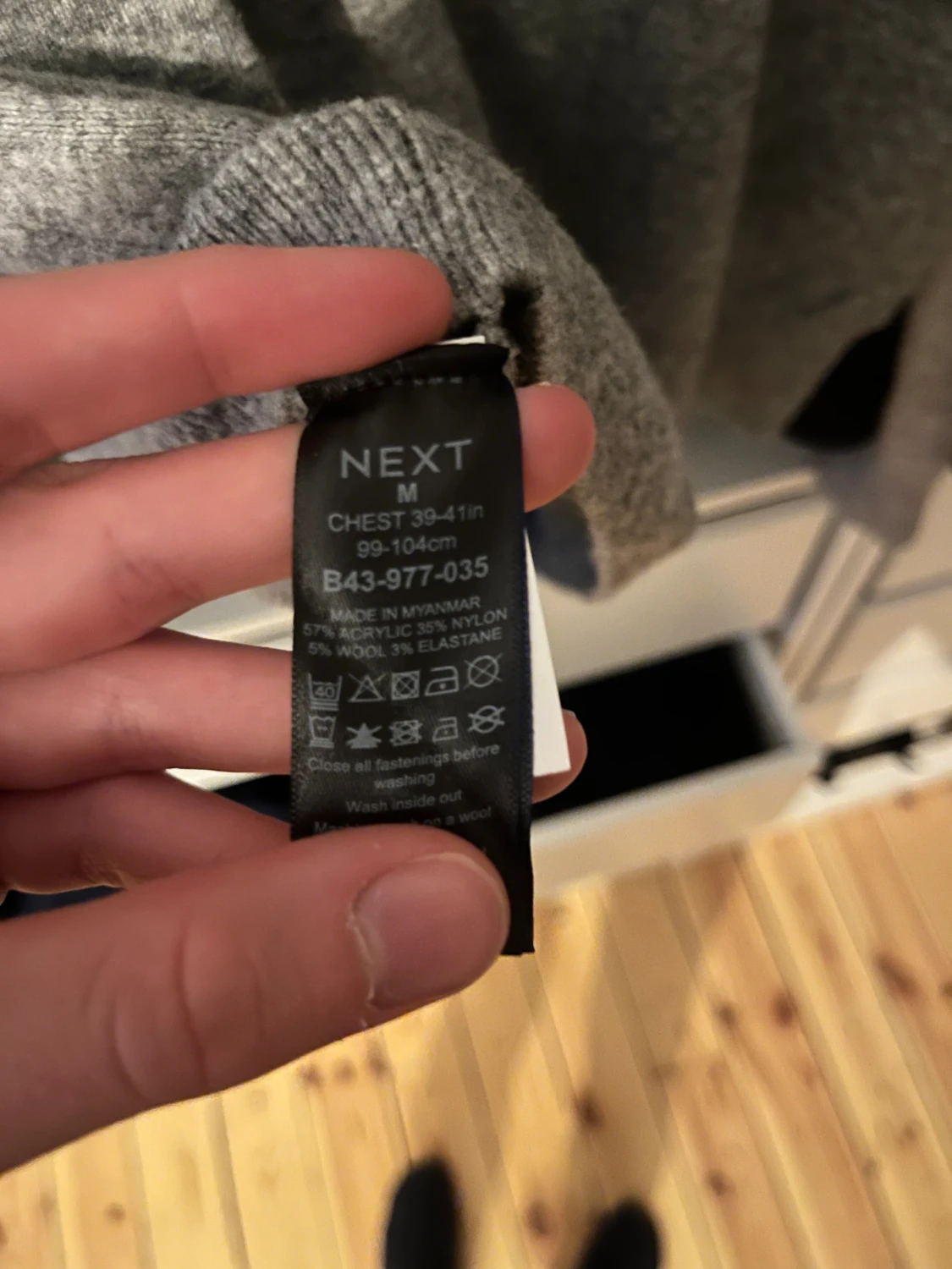 Grå hoodie med dragkedja från NEXT - 3