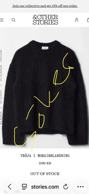 Stickad mohairtröja från & Other Stories - Söker exakt denna tjocktröja i mohair från & Other Stories. Antingen Svart elr Beige.