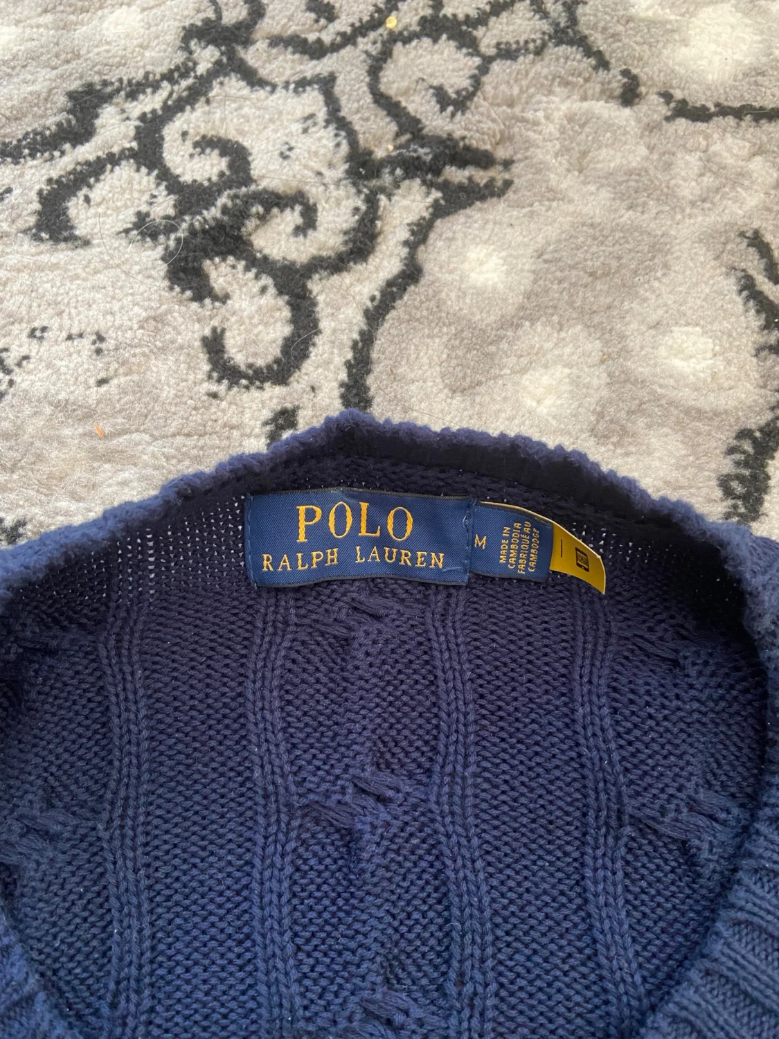 Marinblå stickad tröja Polo Ralph Lauren - 1