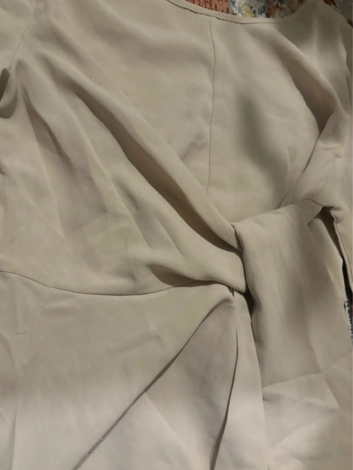 Beige wrap blouse - 4