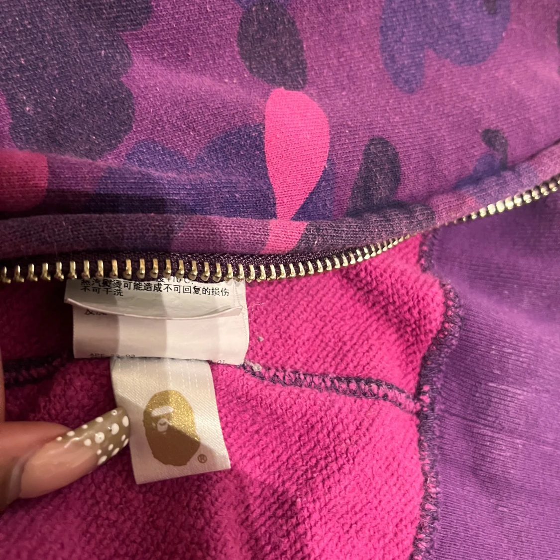 Lila camo hoodie från Bape Shark - 4