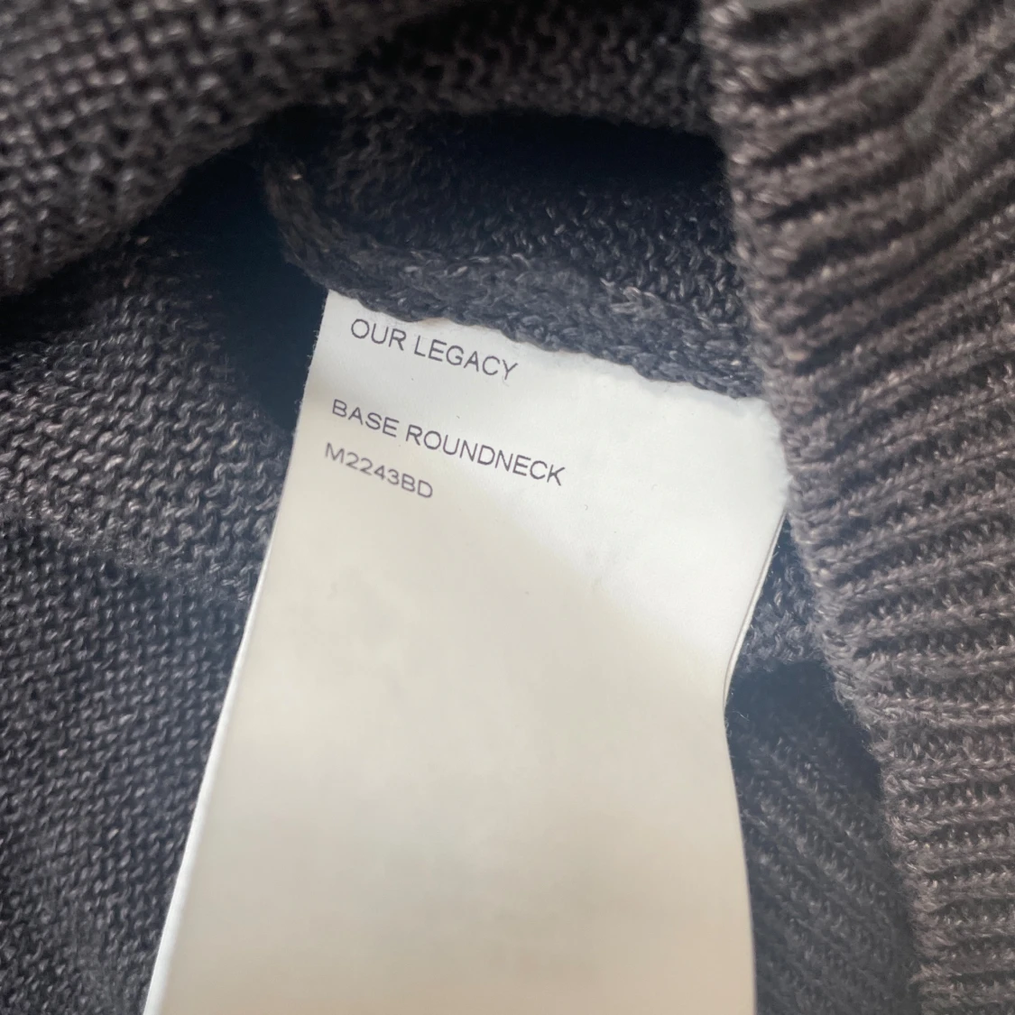 OUR LEGACY - Base Roundneck Mörkgrå mönstrad stickad tröja Our Legacy - 4