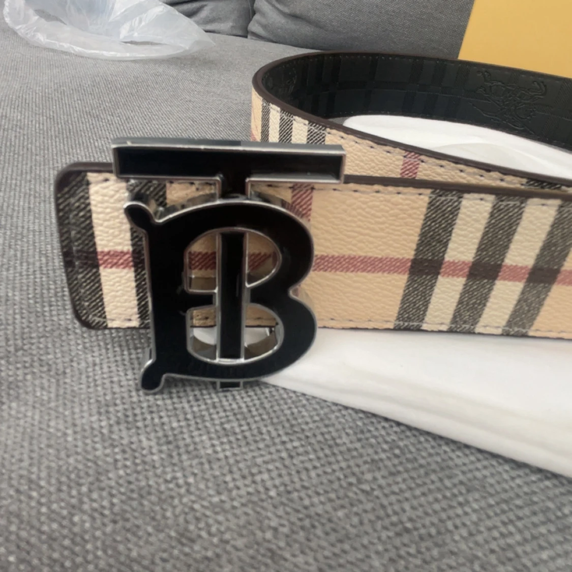 Burberry bälte med klassiskt rutmönster - 2