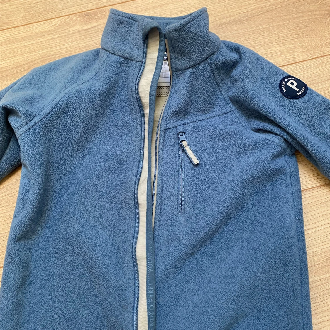 Blå fleecejacka Polarn O. Pyret 122 Didrickson strl 110