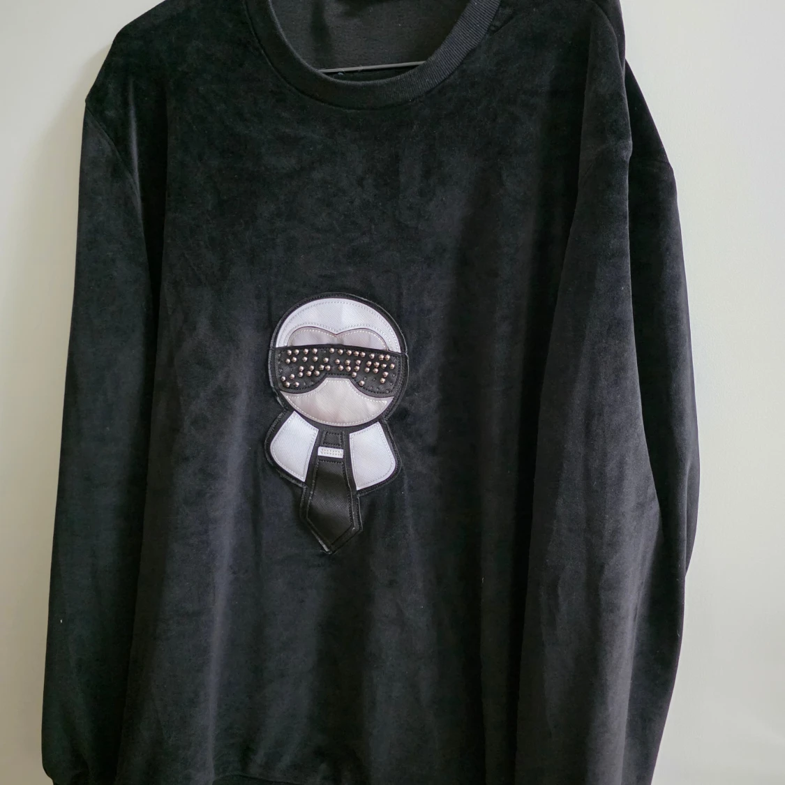 Svart sammetsset tracksuit FF