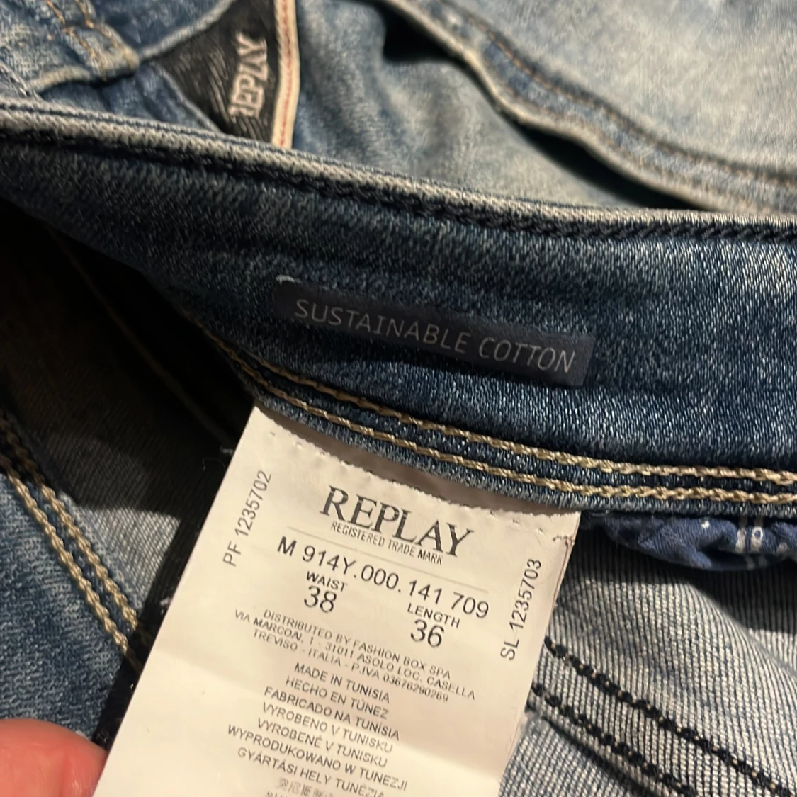 Replay Anbass ljusblå jeans, waist 38 - 3