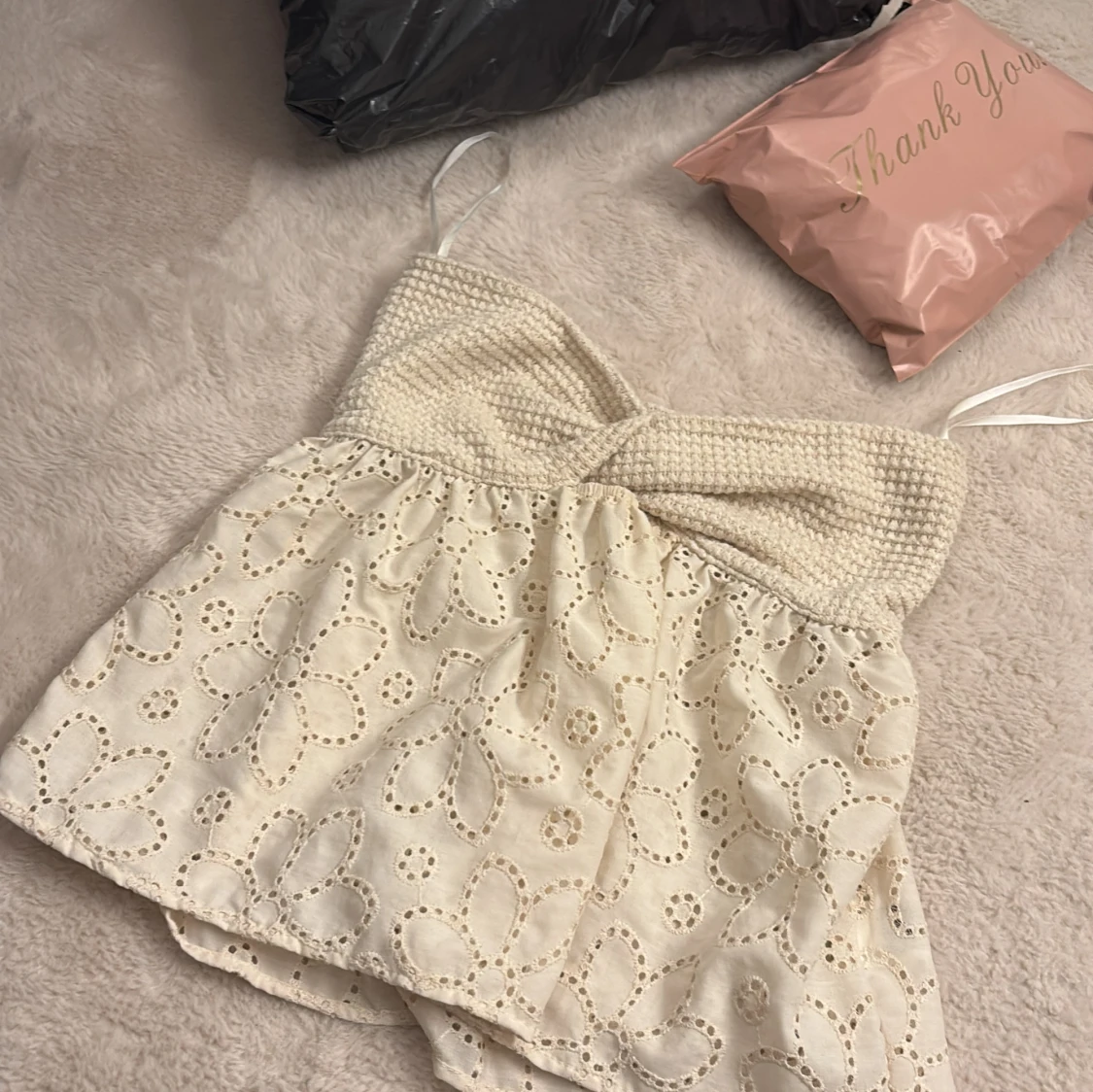 Vit broderad tubtopp - 1