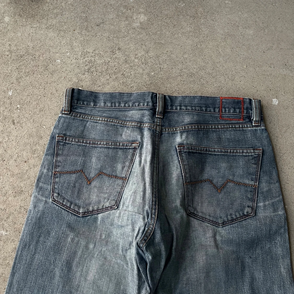 Clear waxed jeans  - 2