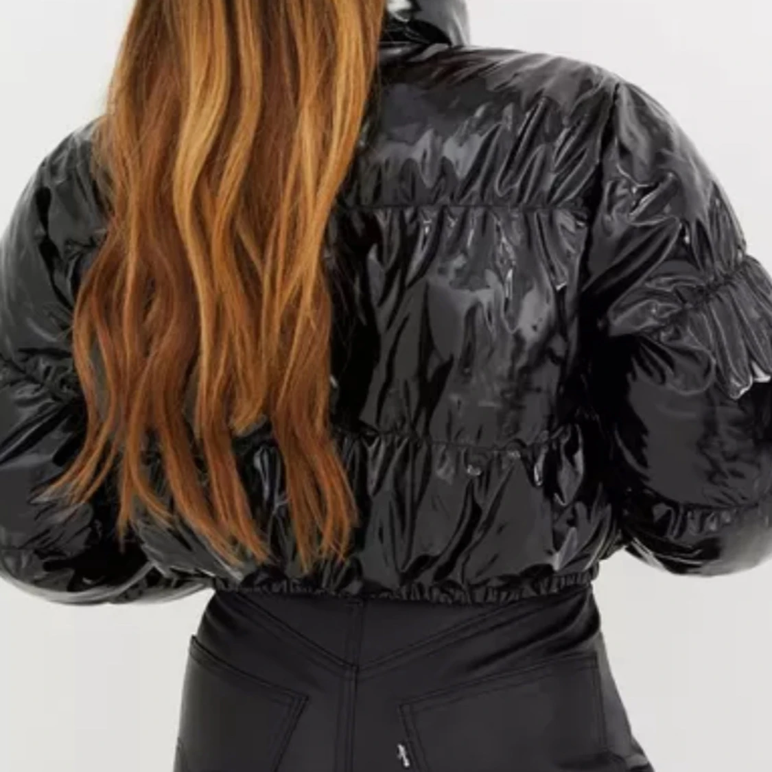 Svart glansig pufferjacka Steve Madden - 1