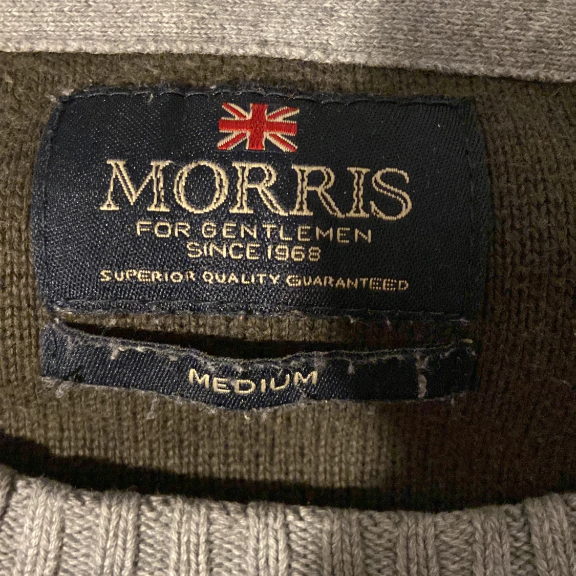 Grå stickad tröja Morris 1968 M - 1